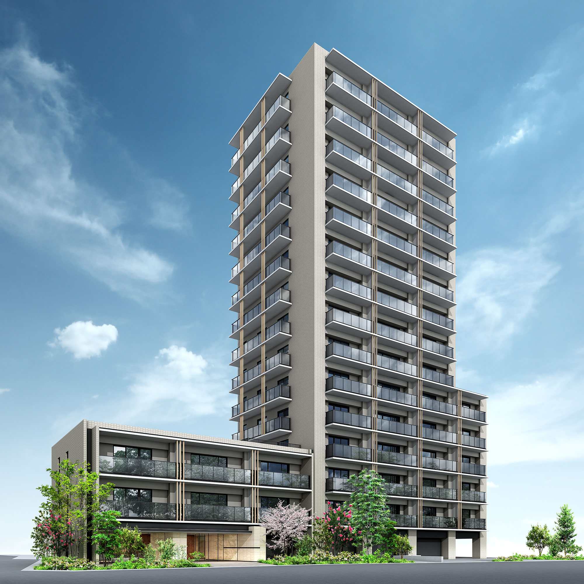 アールブラン湘南辻堂の外観完成予想CG