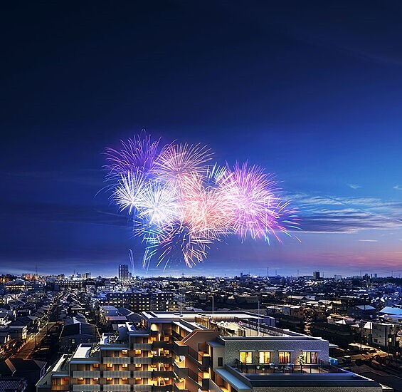 朝霞ピースプロジェクトの花火