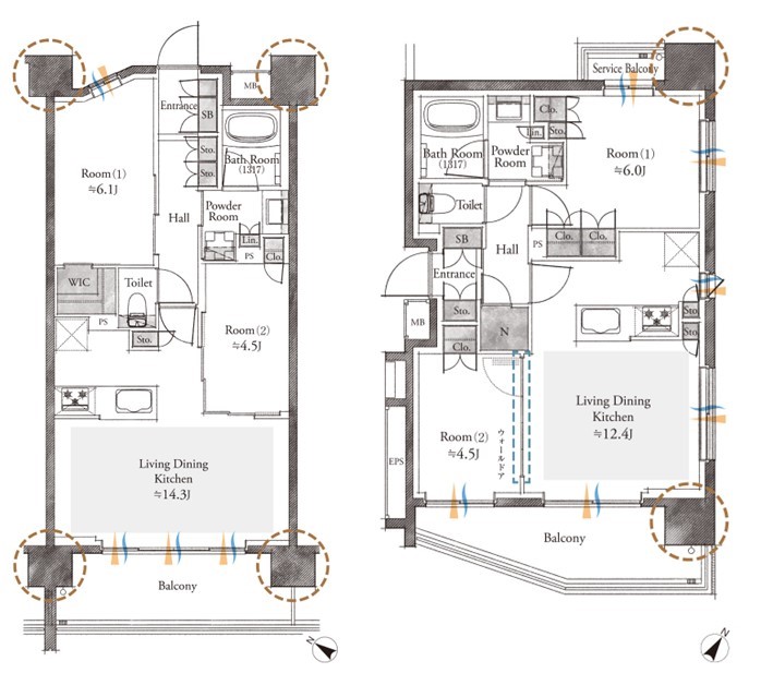 センチュリー浦和美園の間取り図