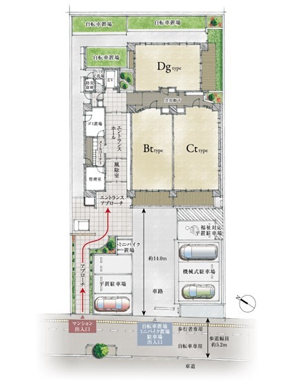 センチュリー浦和美園の敷地配置概念図