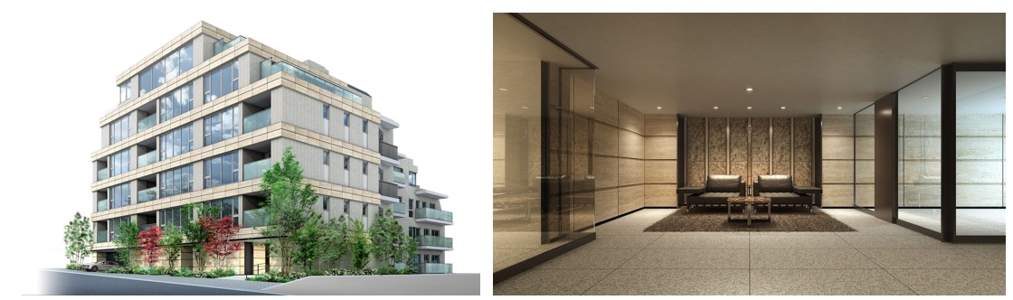 ディアナコート自由が丘翠景の外観完成予想CG