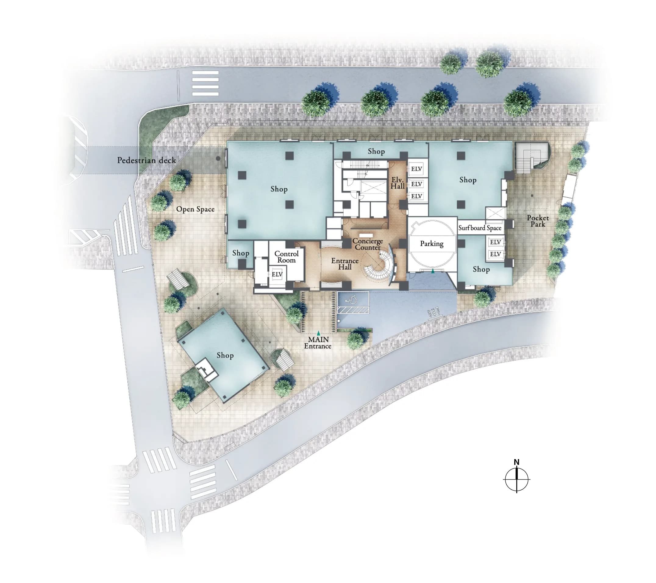 THE TOWER 湘南辻堂の敷地配置図