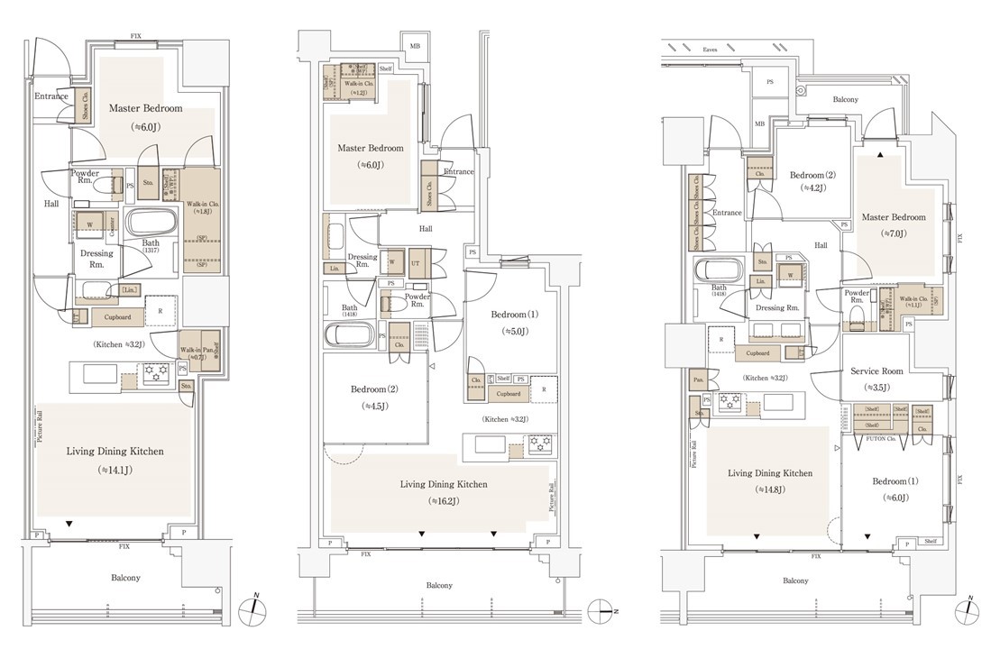 パークシティ高田馬場の間取り図