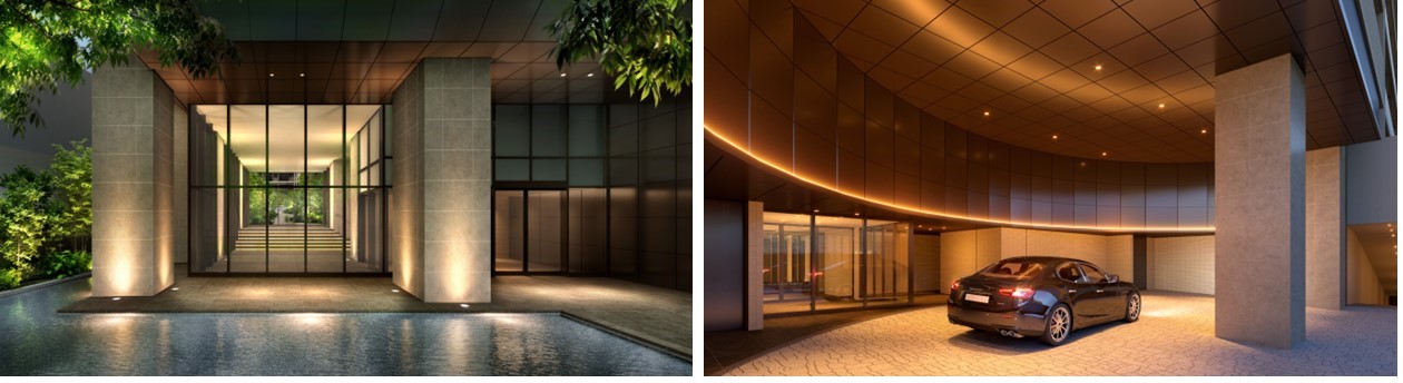 パークシティ高田馬場のエントランス完成予想CG