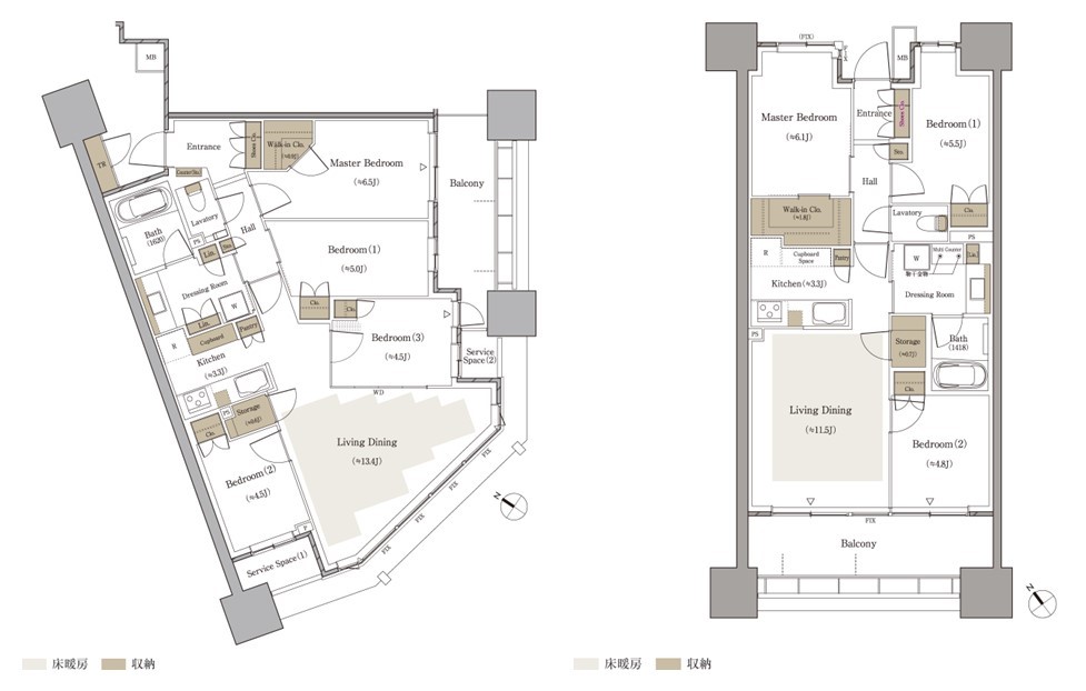 パークタワー向ヶ丘遊園の間取り図