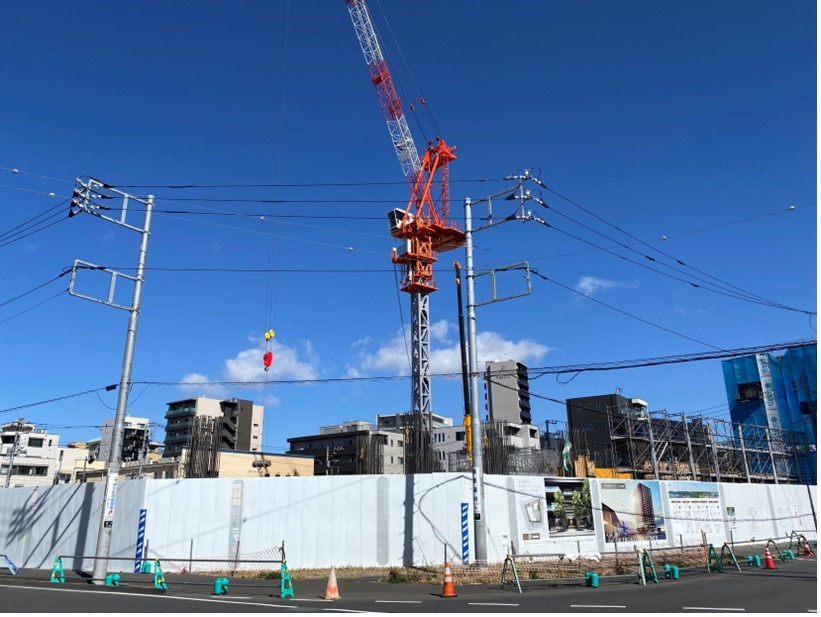 パークタワー向ヶ丘遊園の建設現地
