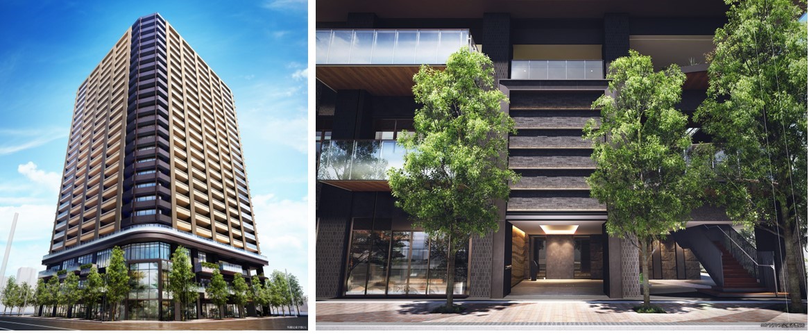 パークタワー向ヶ丘遊園の外観完成予想CG