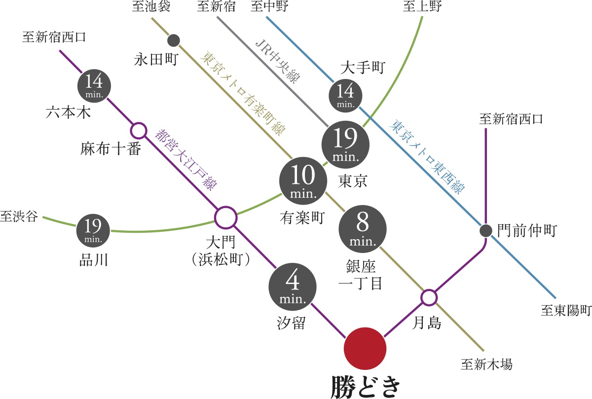 ＴＨＥ　ＴＯＹＯＭＩ　ＴＯＷＥＲ　ＭＡＲＩＮＥ＆ＳＫＹの交通アクセス図