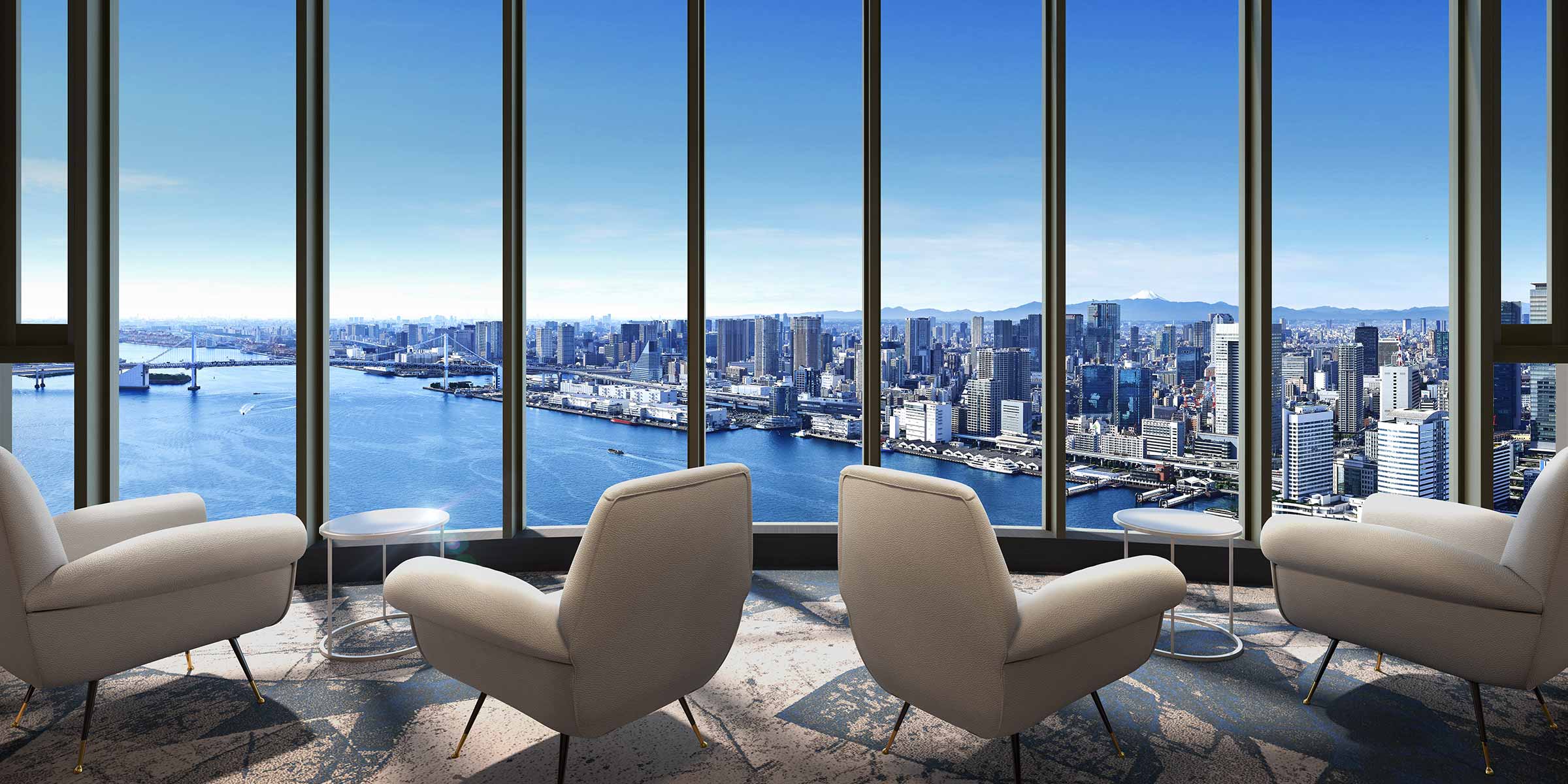 ＴＨＥ　ＴＯＹＯＭＩ　ＴＯＷＥＲ　ＭＡＲＩＮＥ＆ＳＫＹのスカイラウンジ完成予想CG