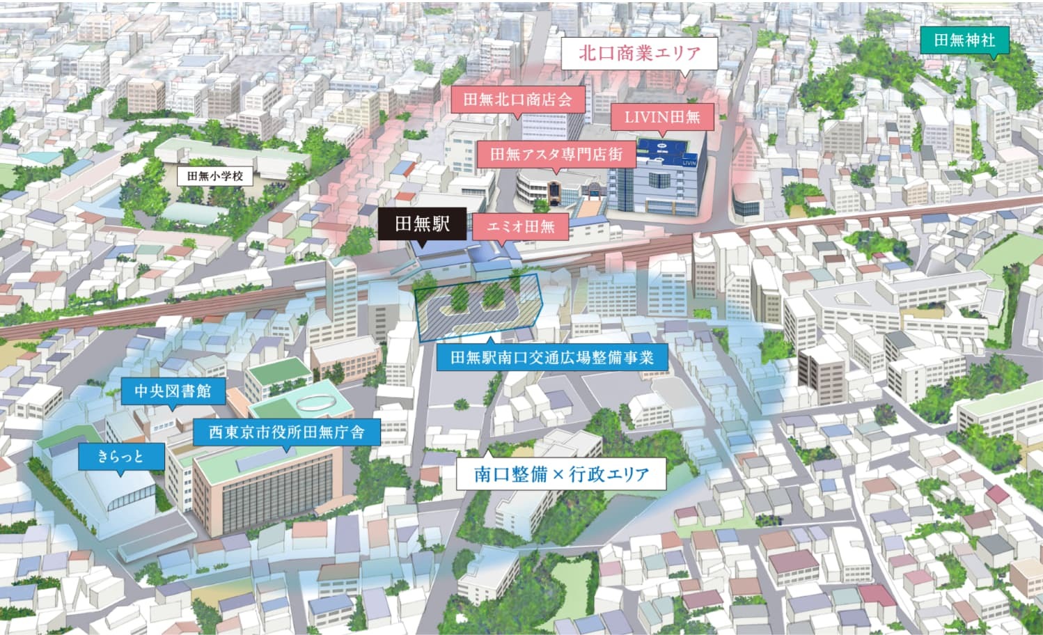 ②TOKYO　WEST GARDEN PROJECTの駅周辺地図