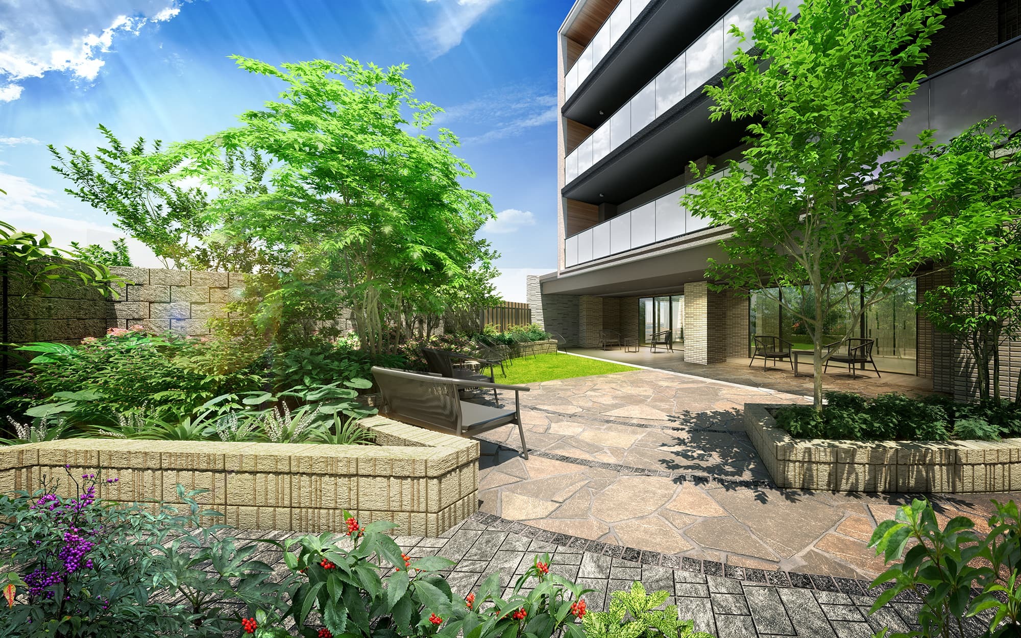 ⑨TOKYO WEST GARDEN PROJECTのコミュニティガーデン完成予想図