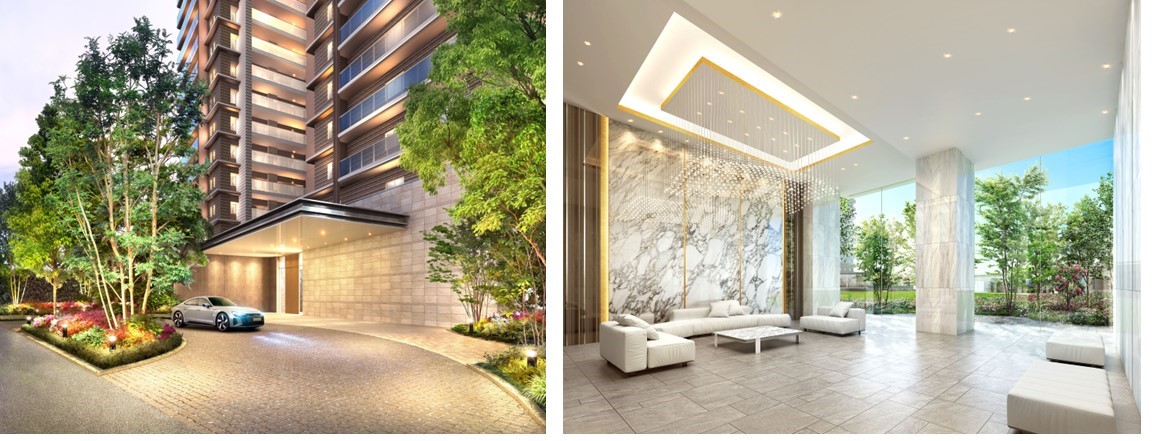 クレストプライムレジデンスのエントランス完成予想図